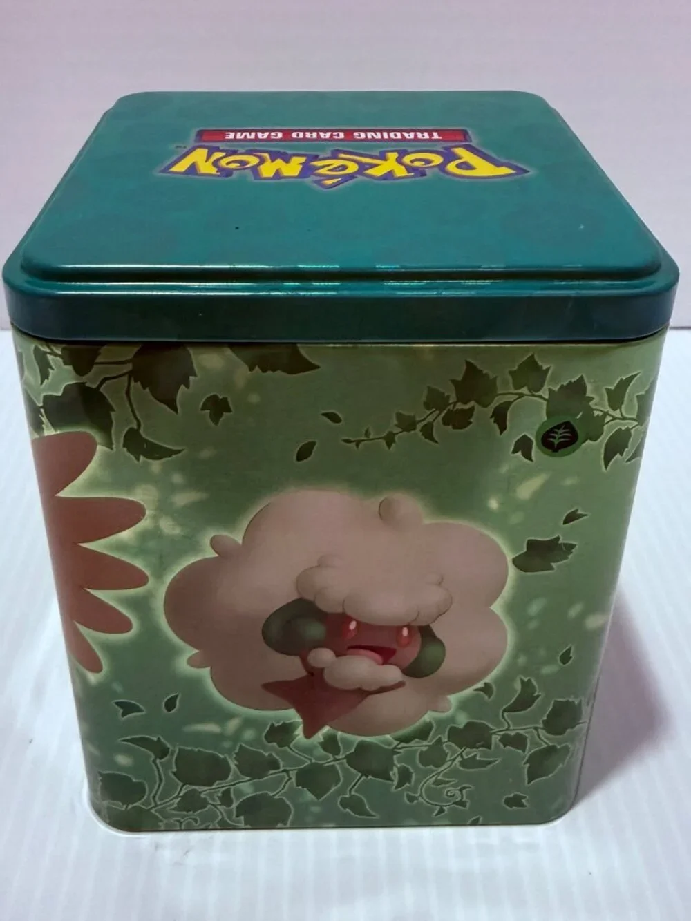 **Empty** Pokémon TCG Meganium Tin Storage Case, 80-Card Capacity